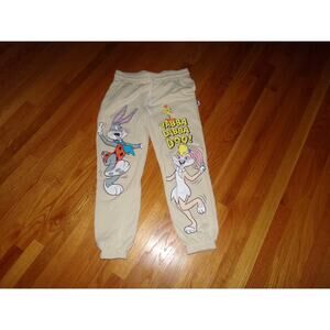 RARE Warner Bros‎ 100th Anniversary Bugs Bunny Tweety Bird Flinstones sweats L
